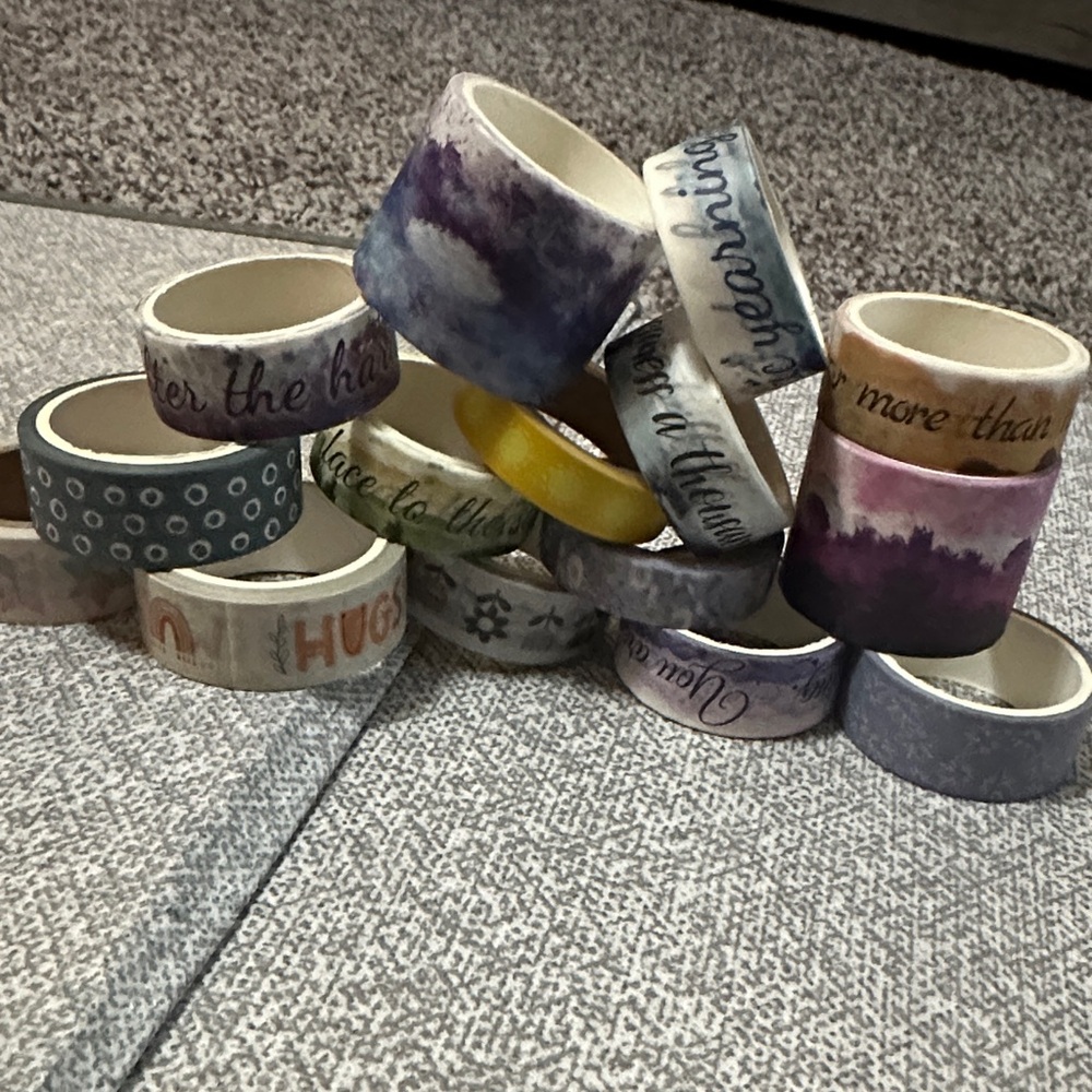 Colorful Decorative Washi Tape Bundle (15 washi tapes)
